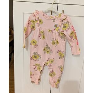 Carhartt Pink Sunflower & Horse Kids One Piece